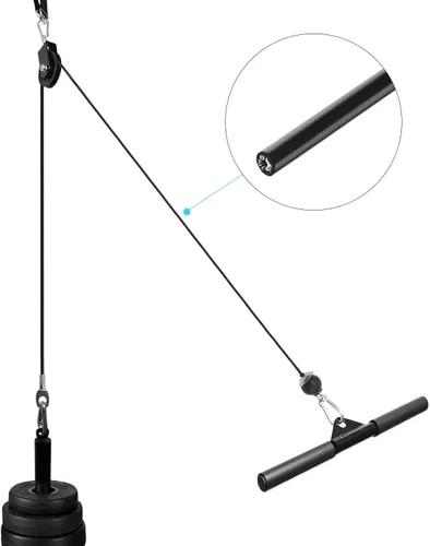 Miniatura 4 de LFJ Replacement Gym Cable with Stopper Ball Fitness Pulley Cable Steel Wire Rope for Cable Machine Home Gym Weight Lift Pulley System Negro