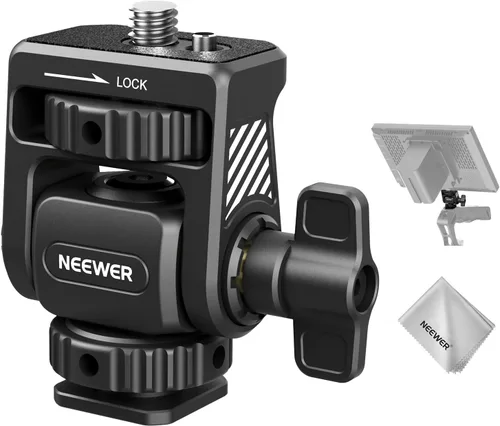 Miniatura 16 de NEEWER Soporte para monitor de cámara con zapata fría, tornillo antitorsión de 1/4 pulgadas para monitor de campo de 5 y 7 pulgadas, compatible