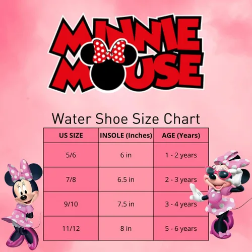 Miniatura 6 de Disney Minnie Mouse - Zapatos de agua para piscina, calcetines acuáticos para niños, sandalias de princesa, elásticas, impermeables, sandalias