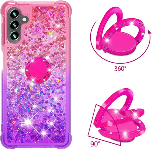 Miniatura 2 de Funda para Samsung Galaxy A13 5G, Gradient Quicksand Series Glitter Bling Flowing Liquid Flotante TPU Bumper Cushion Reforzado Corners Women Phone