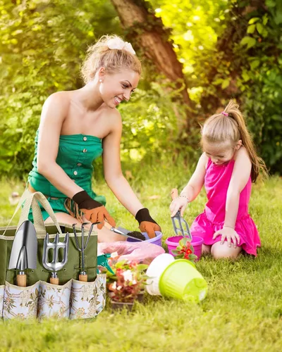Miniatura 5 de Juego de herramientas de jardín de 9 piezas de alta calidad para mujeres - Herramientas de acero inoxidable resistentes a la oxidación con bolsa