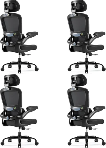 Miniatura 12 de TRALT Silla Ergonómica de Oficina - Silla de Escritorio con Reposacabezas Ajustable Soporte Lumbar Silla de Computadora - Silla Cómoda de Malla