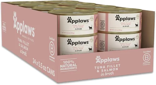 Miniatura 13 de Applaws Alimento húmedo natural para gatos en caldo, alimento húmedo enlatado de ingredientes limitados, sin aditivos, hecho con ingredientes