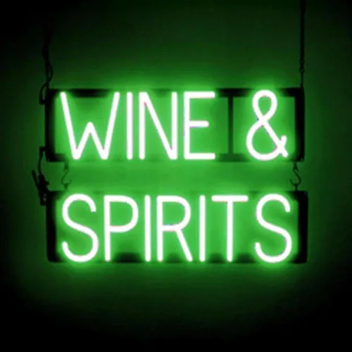 Miniatura 15 de SpellBrite Letrero de vino Letrero relacionado con el vino con aspecto de neón, fuente de luz LED roja 15.8 x 6.3 pulgadas Rojo