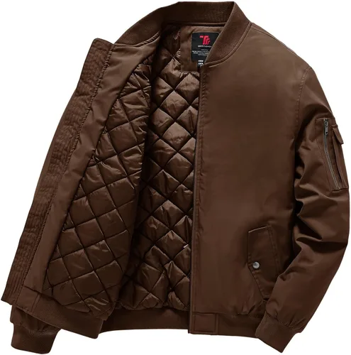 Miniatura 16 de Gopune - Chaqueta bomber para hombre, cortaviento, cálida, resistente al agua, rompevientos, abrigo de invierno, chaquetas acolchadas