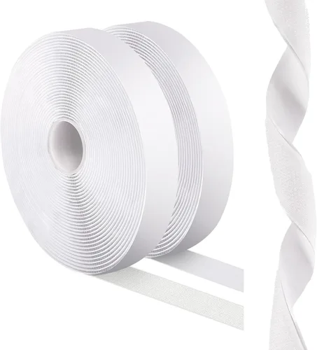 Miniatura 8 de Cinta de gancho y bucle negra resistente de 4.4'' × 16.5 pies, evita que los cojines del sofá se deslicen o se vuelen en exteriores, para colgar