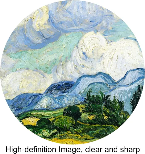 Miniatura 622 de A&T ARTWORK Campo de trigo con cipreses de Van Gogh Las reproducciones de arte clásico mundial, impresiones en lienzo giclée para decoración