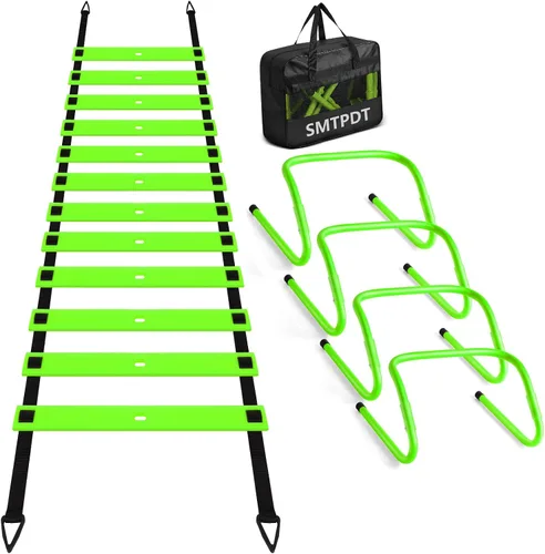 Miniatura 10 de Agility Ladder,Soccer Training Equipment Set,20ft Speed Ladder,4 Agility Hurdles,Football Basketball Training Equipment,Football Accessories for