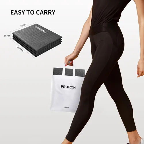 Miniatura 2 de PROIRON Esterilla de Yoga Plegable 0.24"/0.16" para Entrenamiento en Casa y Viajes, Esterillas de Yoga de Viaje Antideslizantes con Bolsa