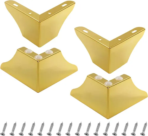 Miniatura 9 de Paquete de 4 patas de muebles de 2 pulgadas de altura, patas de muebles de diseño moderno, patas de metal de repuesto para sofá, mesa auxiliar