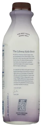 Miniatura 3 de Lifeway Kéfer de leche entera orgánica, miel de coco, 32 onzas, 0.39 oz de proteína, 12 cultivos activos vivos