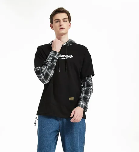 Miniatura 6 de GURUNVANI Japan Style Patchwork Hoodies Men Characters Streetwear Hoodie Men Sweatshirt