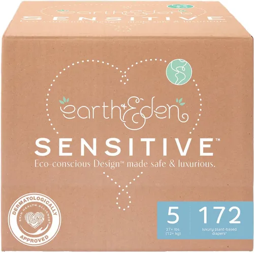 Miniatura 10 de Earth & Eden Pañales para bebé sensibles, talla 7 (80 unidades), pañales ecológicos e hipoalergénicos, sin productos químicos agresivos, cómodos