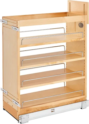Miniatura 14 de Rev-A-Shelf Organizador de almacenamiento extraíble de 11" para gabinetes de cocina/baño con tiradores de cierre suave de extensión completa