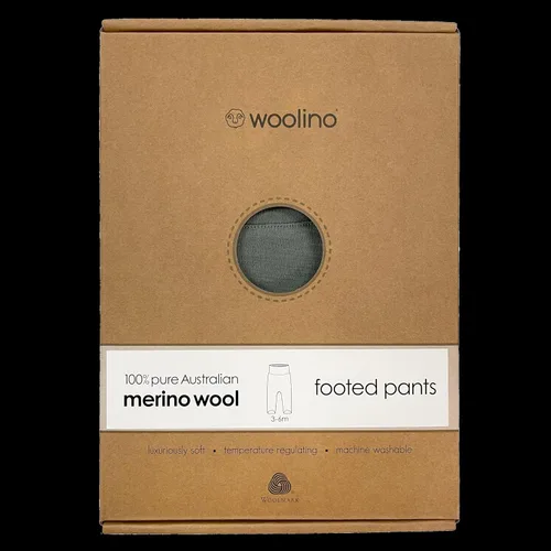 Miniatura 12 de Woolino Pantalones de mameluco con pies para bebé, 100% lana merina, pantalones para recién nacido con pies para bebé niño y niña