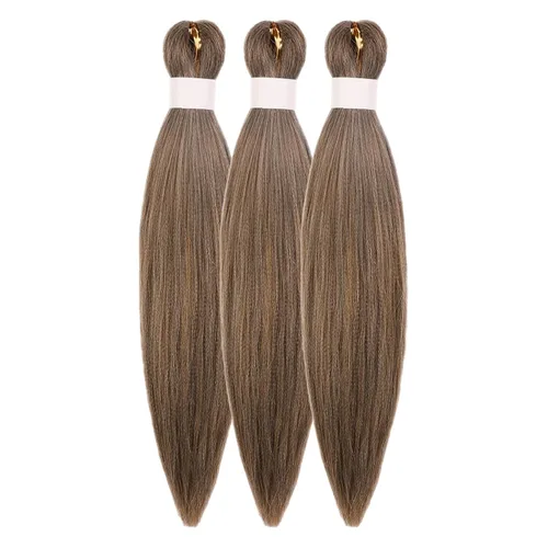 Miniatura 27 de Pelo corto negro trenzado preestirado de 14 pulgadas para trenzas sin nudos, pelo sintético 1B trenzado para trenzas Bob Box