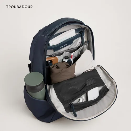 Miniatura 6 de Mochila para portátil Troubadour Apex Compact 16L de alta calidad - Ergonómica y resistente al agua - Diseñada para trabajo y viajes - Azul marino