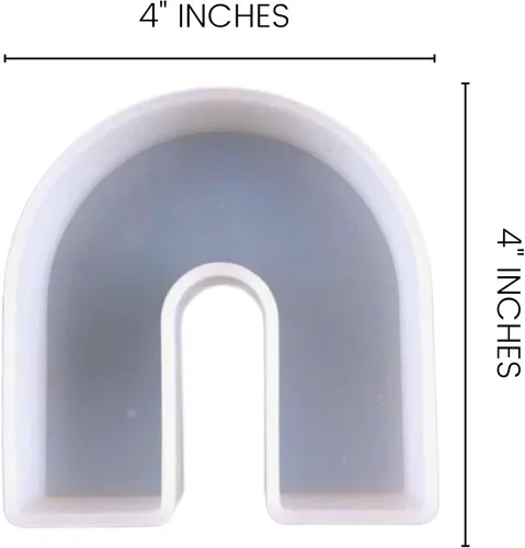 Miniatura 2 de Molde Freshie de silicona arcoíris Tamaño 4 pulgadas de ancho x 4 pulgadas de largo x 0.8 pulgadas de profundidad Molde Freshie en forma de arco