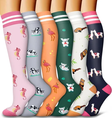 Miniatura 163 de 6 Pack Copper Compression Socks for Women and Men Circulation-Best Support for Medical, Running,Nursing,Athletic