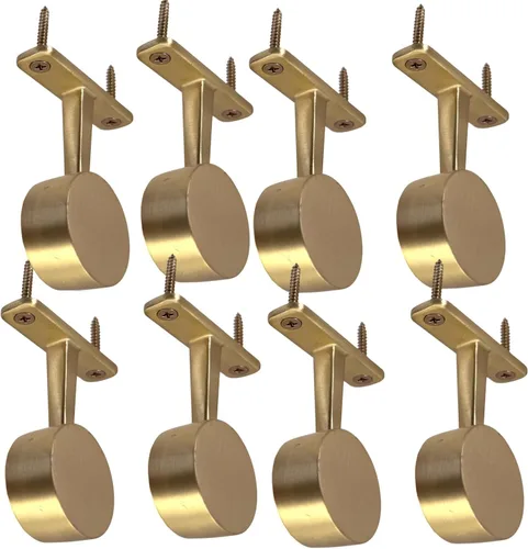 Miniatura 19 de Desunia Barra para armario redonda resistente de 48" Diámetro de 32mm Barra para ropa de latón satinado 1 paquete