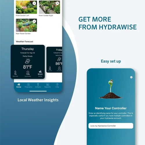 Miniatura 5 de Hunter Hydrawise PRO-HC Controlador inteligente de rociadores WiFi de 12 estaciones, temporizador de riego al aire libre con pantalla táctil