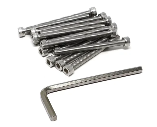 Miniatura 19 de iexcell 25 piezas M4 x 60/65/70/75/3.150 in paso de rosca 0.028 in acero inoxidable 304 cabeza hexagonal Tornillos Tornillos surtido Kit