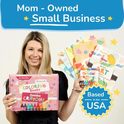 Miniatura 7 de TOYVENTIVE Libros para colorear y crayones para niños pequeños, juguetes y regalos de cumpleaños para niños de 1+, 2, 3, 4 años, niños pequeños