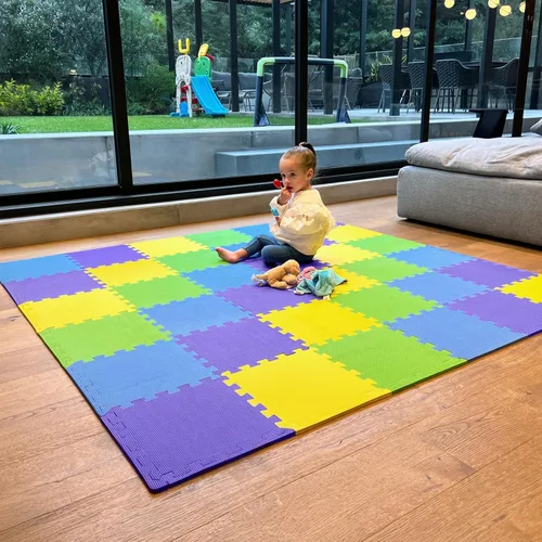 Miniatura 17 de MioTetto Tapete de juego para bebé, baldosas de espuma suave para el suelo para niños. Baldosas de espuma entrelazadas ajustables, se adapta a