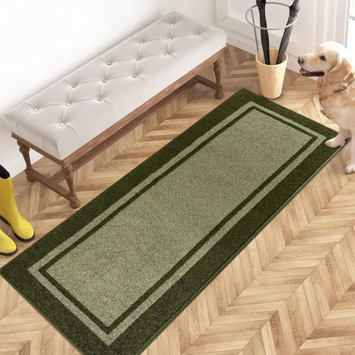 Miniatura 38 de PURRUGS Tapete para puerta con atrapamiento de suciedad, 20 x 32 pulgadas, antideslizante, lavable a máquina, tapete de entrada, tapete para puerta