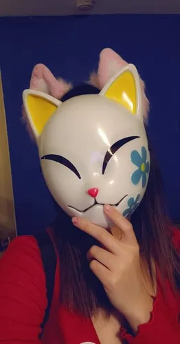 Miniatura 4 de damdos Máscara de cosplay de Halloween, máscaras de demonio, máscaras Makomo Tanjirou Sabito, máscaras de rol Cosplay Prop