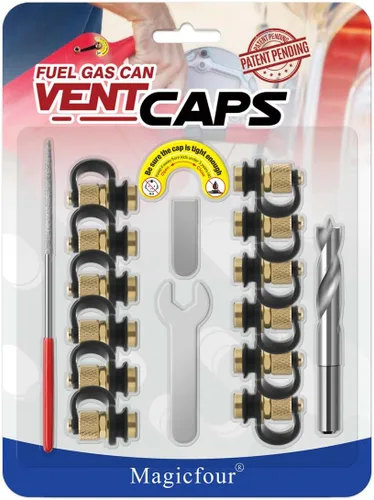 Miniatura 10 de Magicfour - Tapa de ventilación para bidones de gasolina, kit de ventilación de combustible de 3 unidades, tapón de ventilación de repuesto