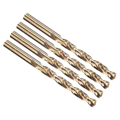 Miniatura 197 de PATIKIL Broca Jobber de 0.039 in, vástago recto M35 cobalto 5% acero de alta velocidad 135° acabado dorado para metal duro de acero inoxidable - 2