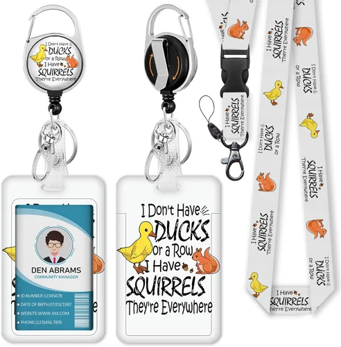 Miniatura 30 de Piefly Cordones para Insignias de Identificación, Portainsignias Positivo con Clip de Carrete Retráctil, Cordón con Tarjeta de Cita Inspiracional