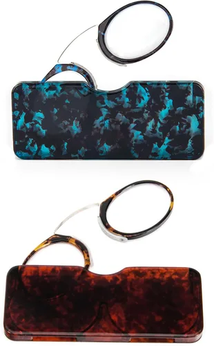 Miniatura 10 de DXYXYO Mini Gafas de Lectura Sin Brazos con Clip para la Nariz para Hombre y Mujer, 2 Pack, Lectores delgados y Compactos con Estuche Portátil