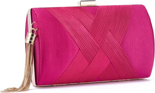 Miniatura 13 de Bolso de mano para mujer, bolso de noche con flecos, bolso de mano para mujer, bolso de mano de boda, bolso de mano con cadena, bolso cruzado