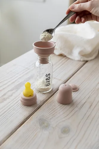 Miniatura 4 de BIBS Biberón de cristal para bebé. Anti-cólico. Pezón redondo de látex de caucho natural. Soporta lactancia materna, juego completo - 3.7 fl oz, nube