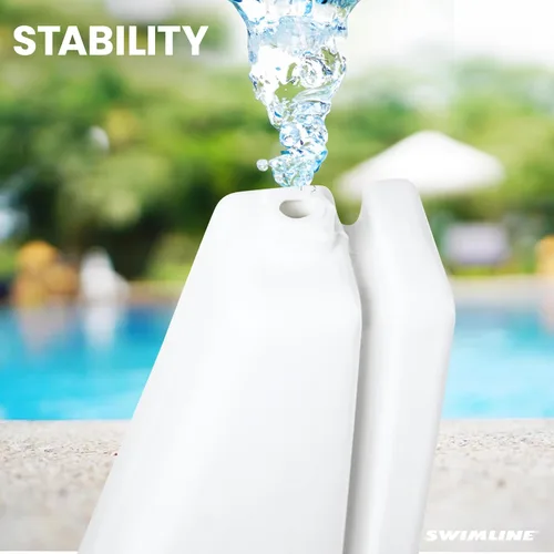 Miniatura 6 de SWIMLINE Juego original de red de voleibol de piscina con pelota ajustable de hasta 34 pies de ancho para niños y adultos 2 bases estables