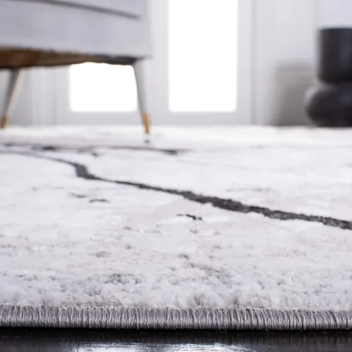 Miniatura 6 de SAFAVIEH Amelia Collection - Alfombra decorativa de 2 x 4 pies, gris y negro, diseño abstracto moderno, no desprende pelusa y de fácil cuidado