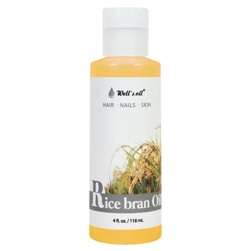 Well's Oil Aceite de salvado de arroz 4 onzas | Aceite de salvado de arroz 100% puro (aceite portador) | Para piel y cabello | Cremas y lociones de