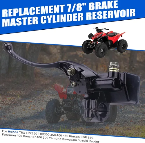 Miniatura 2 de Depósito de cilindro maestro de freno de repuesto de 7/8 pulgadas para Honda TRX TRX250 TRX300 350 400 450 Rincon CBR 750 Foreman 400 Rancher 400