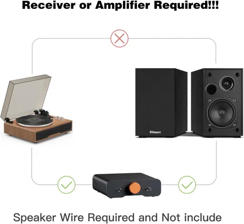 Miniatura 2 de Elimavi Altavoces pasivos para estantería, diseño de 2 vías con woofer de 4 pulgadas y tweeter de cuerno de seda de 1 pulgada, graves de 60 Hz