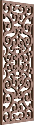 Miniatura 106 de Eveline - Paneles decorativos de pared de madera con calado, 13 3/8 pulgadas de ancho x 34 3/8 pulgadas de alto x 3/8 de alto, roble rojo rojo