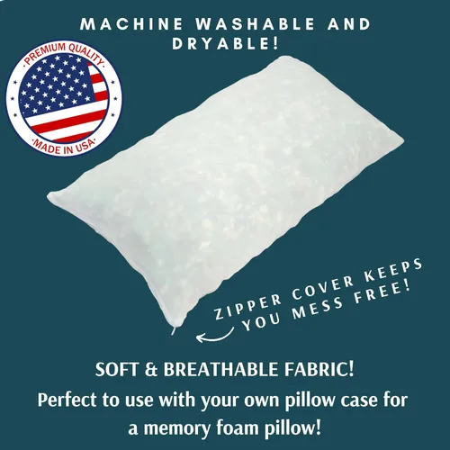 Miniatura 4 de Sleep Touch - Espuma viscoelástica triturada (5 libras), fabricada en Estados Unidos, repuesto de 5 libras, relleno de puf, relleno para sofá