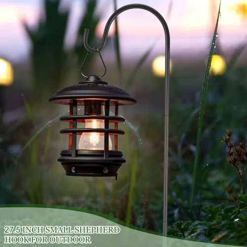 Miniatura 2 de IMIKEYA Ganchos de pastor para exteriores: 27 pulgadas, 1 paquete de gancho de estaca de jardín ajustable para comedero de pájaros, luz solar