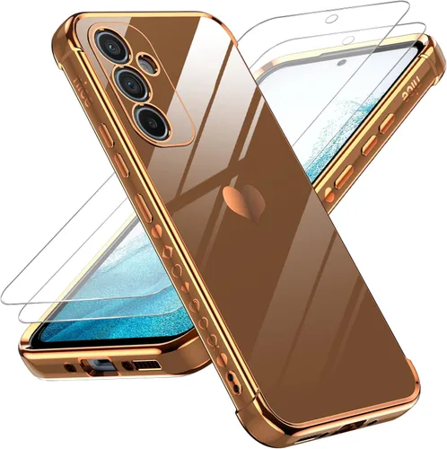 Miniatura 22 de LeYi for Moto G 5G 2025 Case: with Tempered Glass Screen Protector [2 Pcs]+ Full Camera Lens Protection,Love Heart Plating Cute Luxury Soft TPU