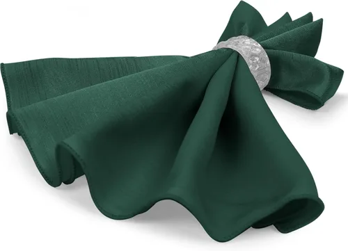 Miniatura 8 de Ultimate Textile -10 docenas - Reversible Shantung Satin - Majestic - Servilletas de tela Majestic de 17 x 17 pulgadas, color verde cazador