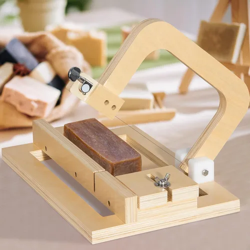 Miniatura 4 de Cortador de jabón profesional con alambre, herramienta de corte de madera ajustable para hacer jabón, queso, mantequilla, pasteles, pan 1