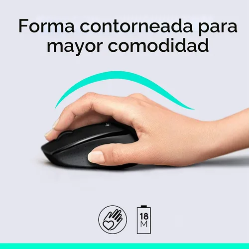 Miniatura 3 de Logitech Teclado inalámbrico K345 - Teclado de tamaño completo con reposamanos, receptor USB inalámbrico de 2,4 GHz - para PC, portátil
