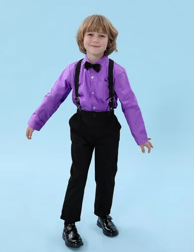 Miniatura 58 de A&J DESIGN Conjunto de ropa formal para niños pequeños con tirantes y tirantes