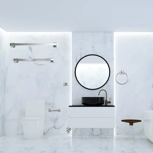 Miniatura 4 de SENTO - Juego de accesorios de baño clásicos para bodega, juego de accesorios de baño de metal resistente para montar en la pared, incluye gancho